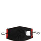 Men Black Carretto Print Elastic Ear Strap Face Mask