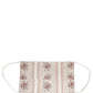 Beige Floral Print Pleated Elastic Ear Strap Face Mask
