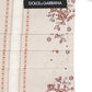 Beige Floral Print Pleated Elastic Ear Strap Face Mask