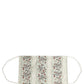 White Floral Cotton Pleated Elastic Ear Strap Face Mask