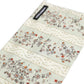 White Floral Cotton Pleated Elastic Ear Strap Face Mask