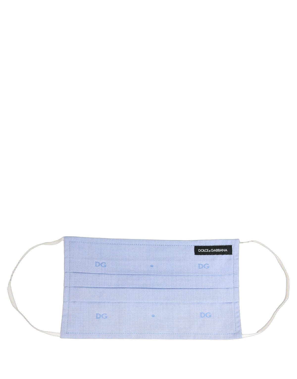 Light Blue DG Monogram Pleat Elastic Ear Strap Face Mask