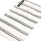 White Black Pinstripe Pleated Elastic Ear Strap Face Mask
