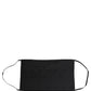 Black 100% Cotton Pleated Elastic Ear Strap Face Mask