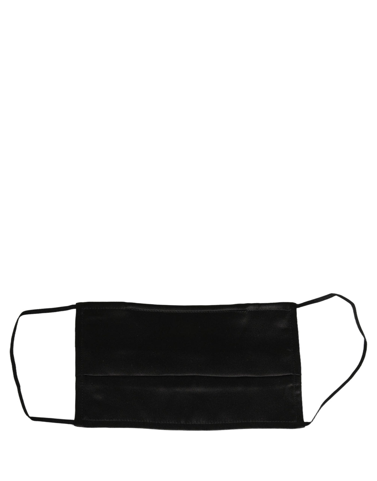 Black Satin Silk Pleated Elastic Ear Strap Face Mask