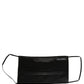 Black Satin Silk Pleated Elastic Ear Strap Face Mask