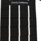 Black White Pinstripe Pleated Elastic Ear Strap Face Mask