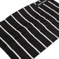 Black White Pinstripe Pleated Elastic Ear Strap Face Mask
