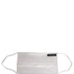 White Satin Silk Pleated Elastic Ear Strap Face Mask