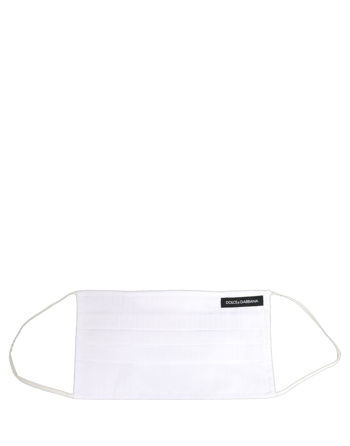 White 100% Cotton Pleated Elastic Ear Strap Face Mask