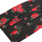 Black Floral Print Pleated Elastic Ear Strap Face Mask
