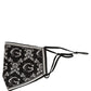 Black White Logo Baroque Elastic Ear Strap Face Mask