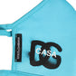 Blue Polyester DG CASA Logo Elastic Ear Strap Face Mask