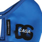 Blue Polyester DG CASA Logo Elastic Ear Strap Face Mask