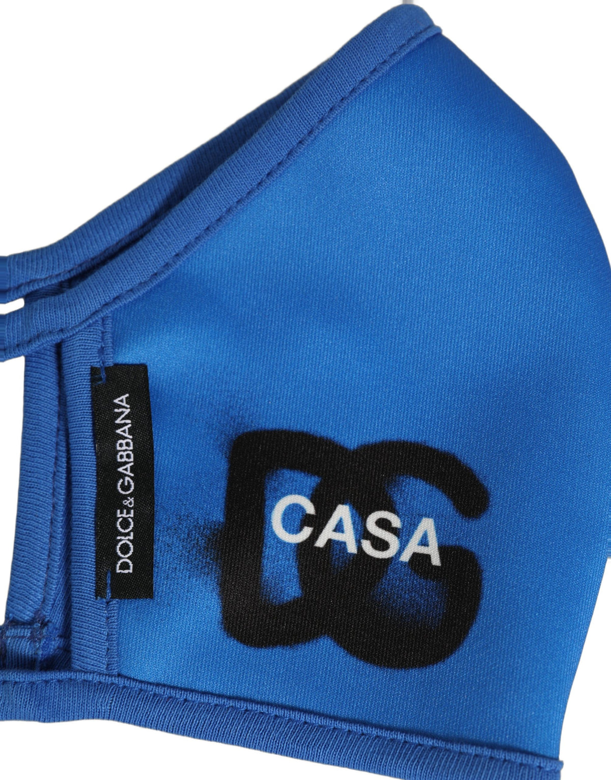 Blue Polyester DG CASA Logo Elastic Ear Strap Face Mask