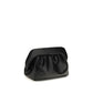 Black Recycled Leather Clutch Bag