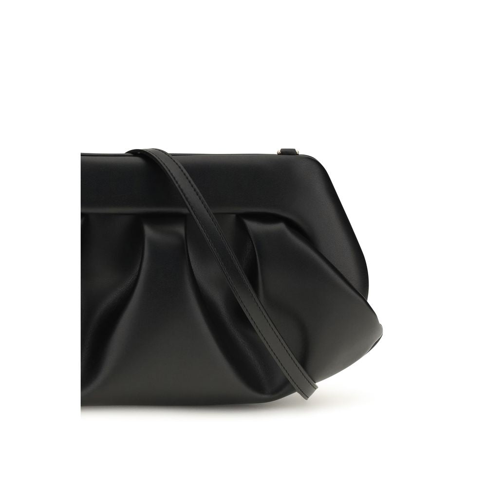 Black Recycled Leather Shoulder Bag