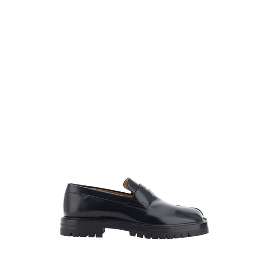 Black Calf Leather Bos Taurus Slip-On Loafers