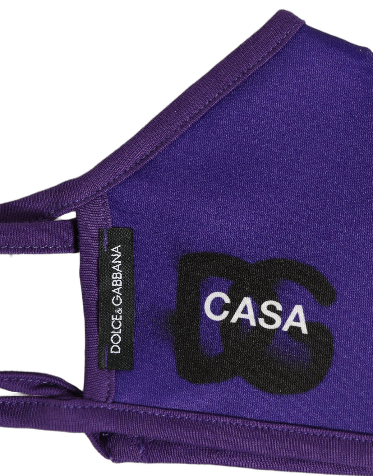 Purple Polyester DG CASA Logo Elastic Ear Strap Face Mask