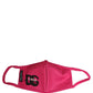 Pink Polyester DG CASA Logo Elastic Ear Strap Face Mask