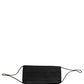 Black Silk Patterned Pleated Elastic Ear Strap Face Mask