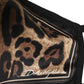 Brown Black Leopard Print Elastic Ear Strap Face Mask