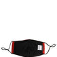 Men Black Carretto Print Elastic Ear Strap Face Mask