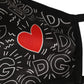 Black Heart DG Logo Monogram Elastic Ear Strap Face Mask