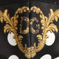 Black Baroque Print Polka Dot Elastic Ear Strap Face Mask