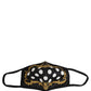 Black Baroque Print Polka Dot Elastic Ear Strap Face Mask