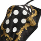 Black Baroque Print Polka Dot Elastic Ear Strap Face Mask