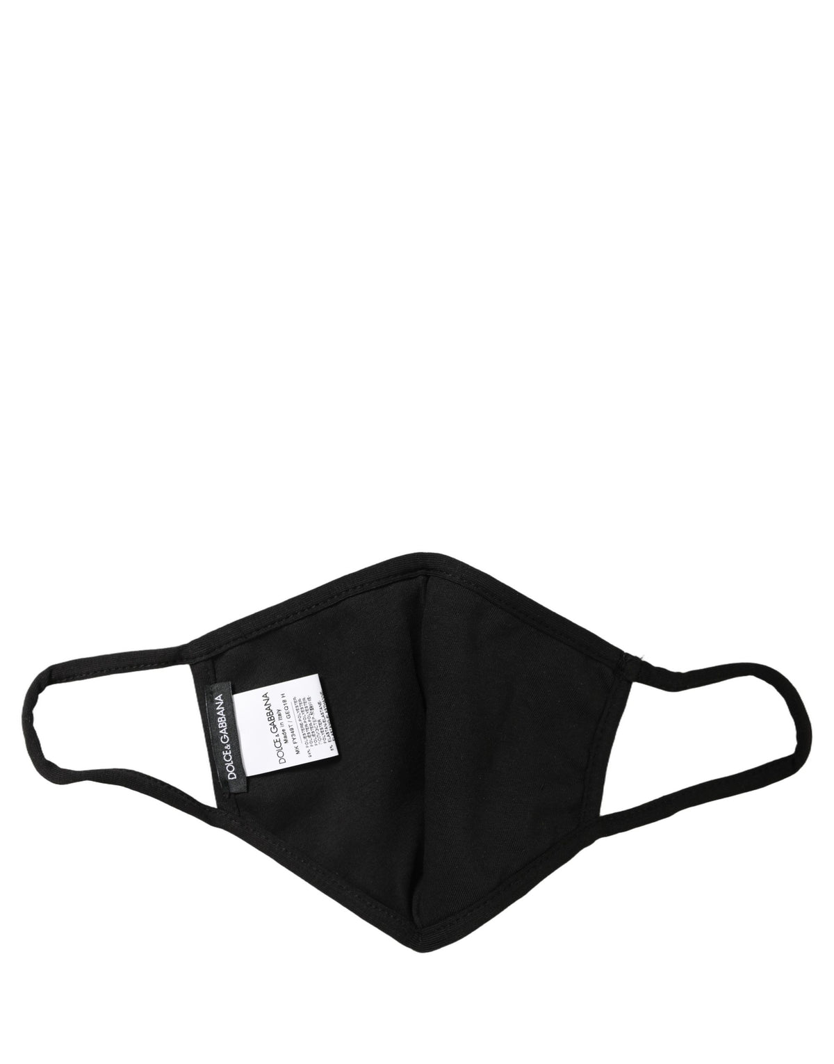 Black Baroque Print Polka Dot Elastic Ear Strap Face Mask