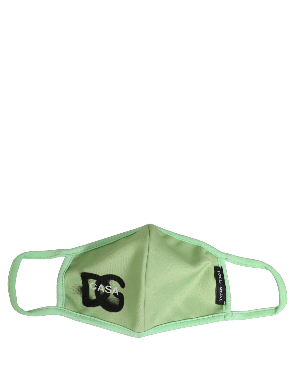 Green Polyester DG CASA Logo Elastic Ear Strap Face Mask