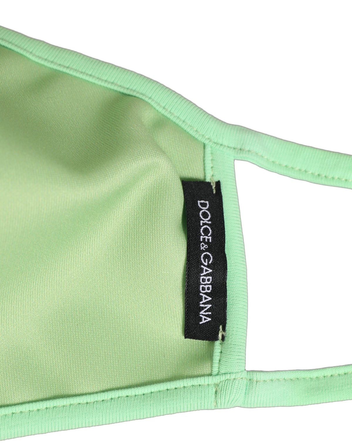 Green Polyester DG CASA Logo Elastic Ear Strap Face Mask