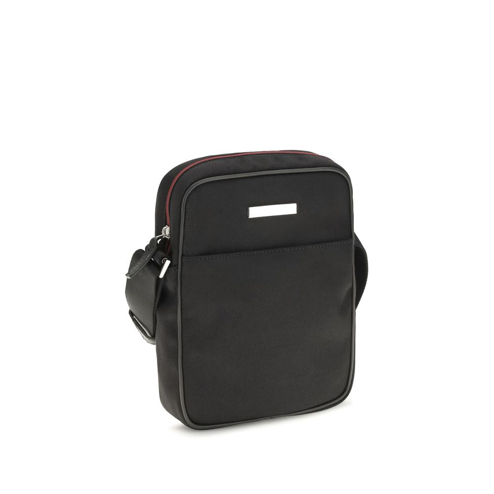Black Fabric Shoulder Bag