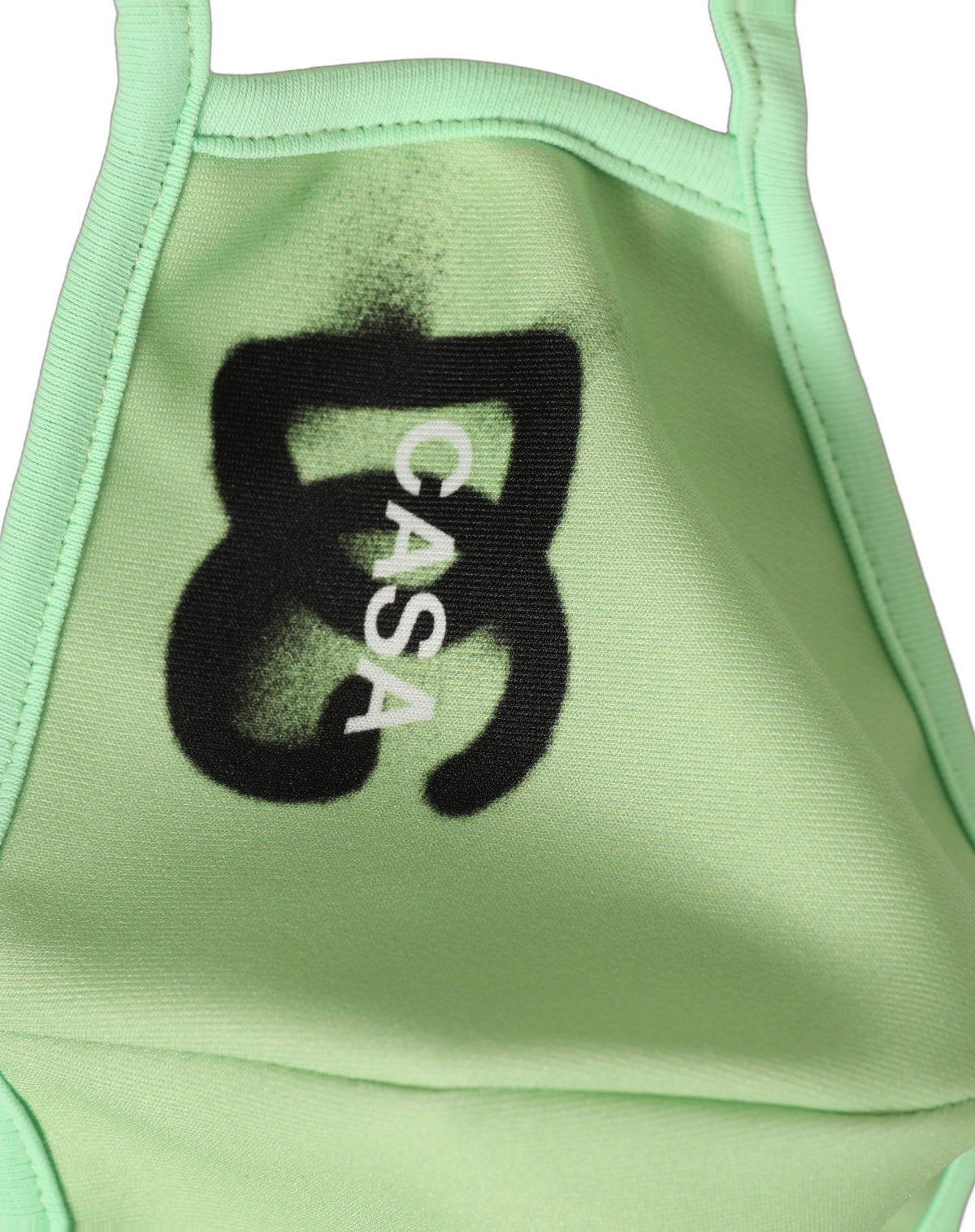 Green Polyester DG CASA Logo Elastic Ear Strap Face Mask