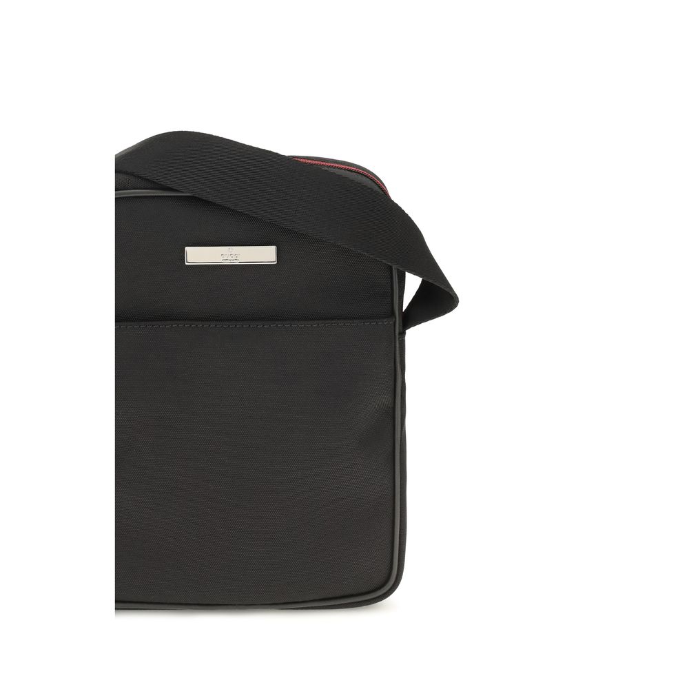 Black Fabric Shoulder Bag