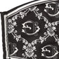 Black White Logo Baroque Elastic Ear Strap Face Mask