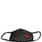 Black Heart DG Logo Monogram Elastic Ear Strap Face Mask