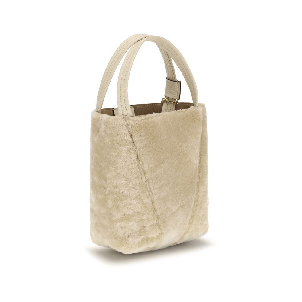 Beige Calf Leather Bos Taurus Shoulder Bag