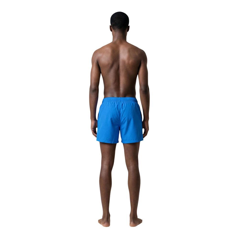 Blue Polyester Swim Shorts
