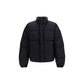 Black Polyester Full-Length Jacket