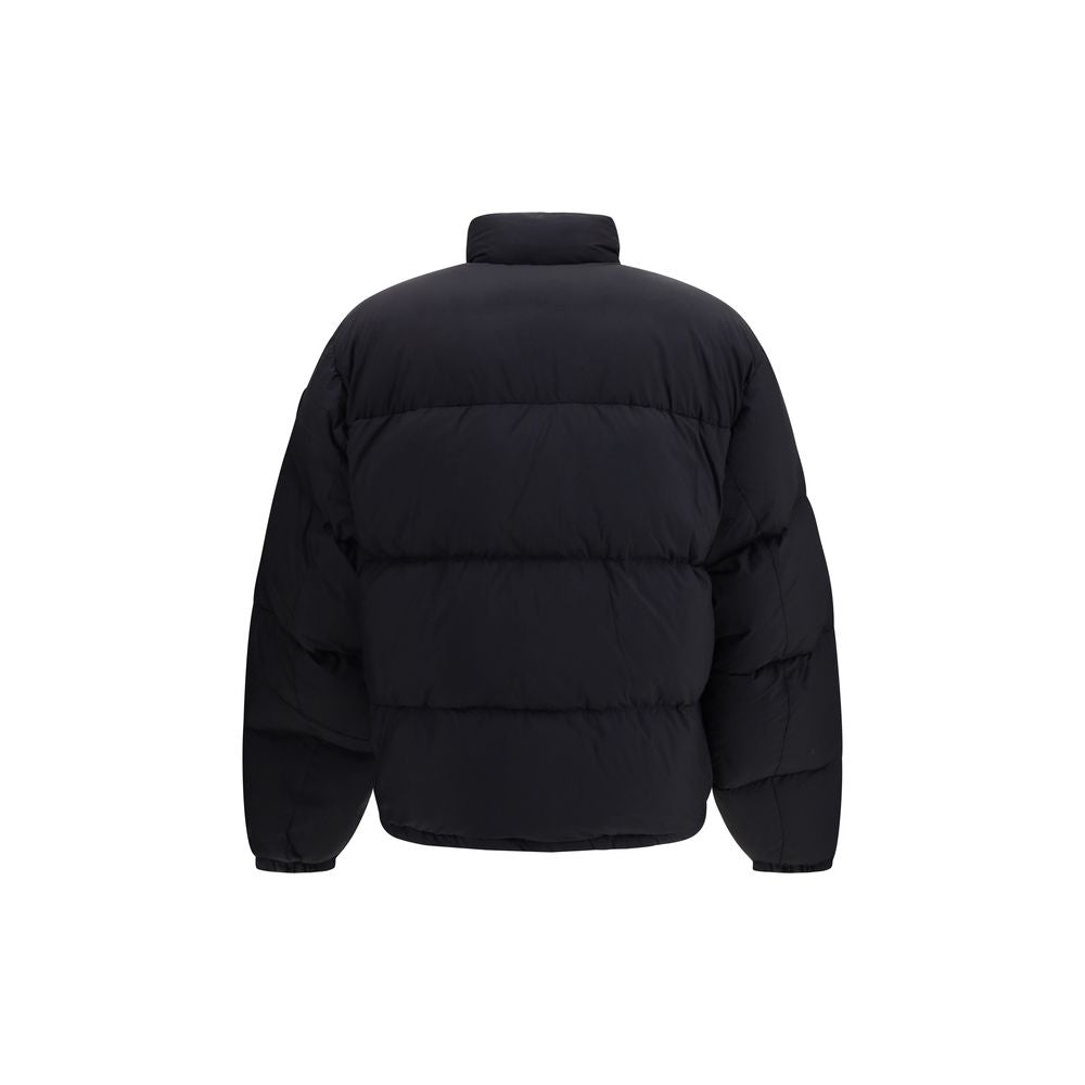 Black Polyester Full-Length Jacket