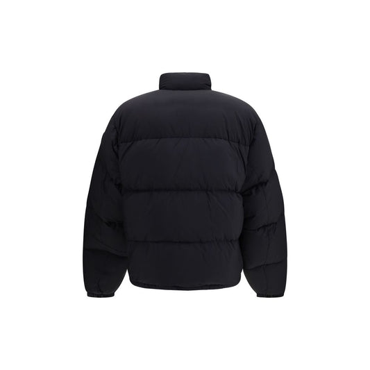 Black Polyester Full-Length Jacket