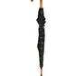 Black Gold Jacquard Polka Dot Long Handle Umbrella