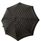 Black Gold Jacquard Polka Dot Long Handle Umbrella