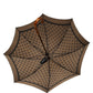Black Gold Jacquard Polka Dot Long Handle Umbrella