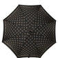 Black Gold Jacquard Polka Dot Long Handle Umbrella