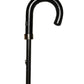 Black White Gingham Check Cotton Long Handle Umbrella