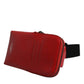 Red Calfskin Leather Phone Cardholder Crossbody Borse Bag